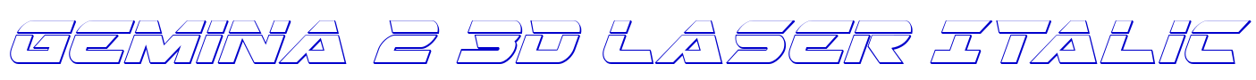 Gemina 2 3D Laser Italic police de caractère
